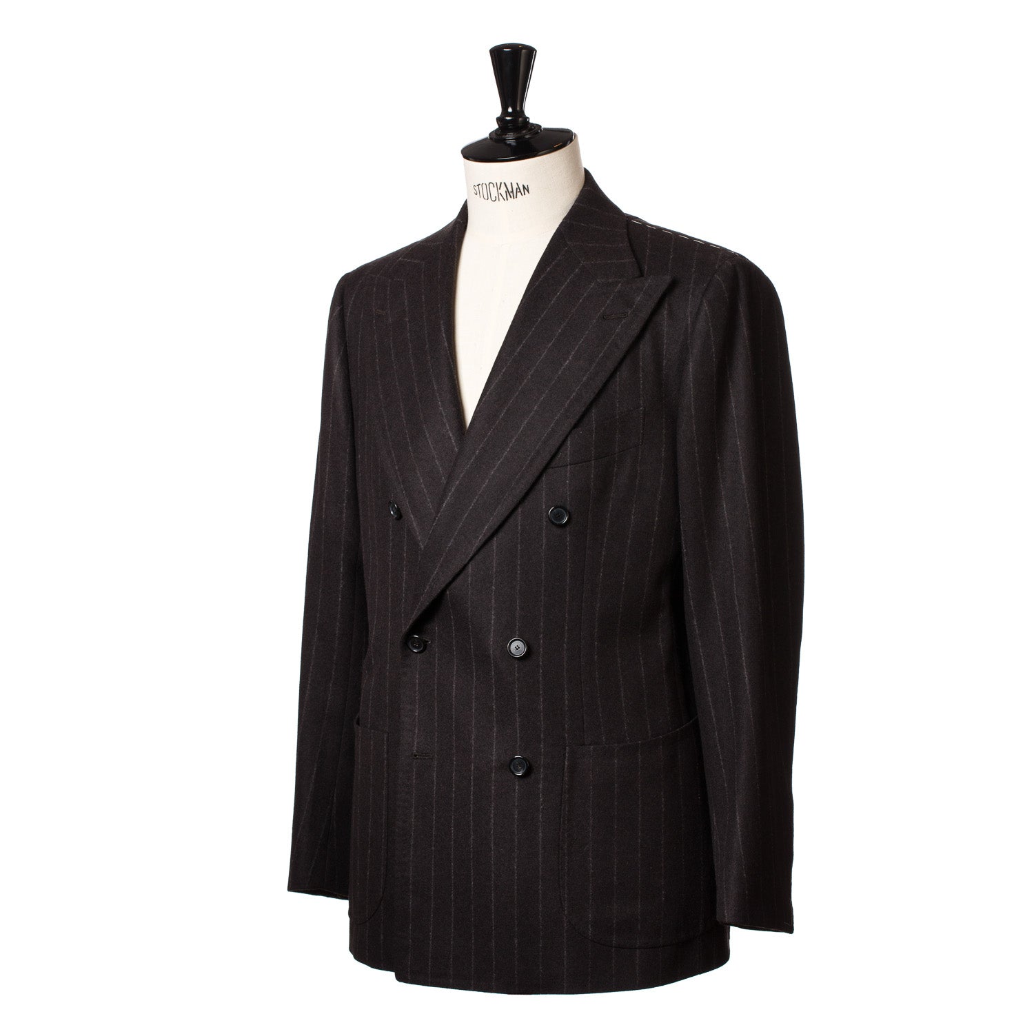 Brown Suit "Chalk Stripe" made of English Wool - Fox Heritage Flannel - purely handmade